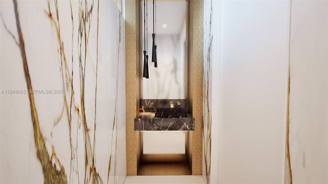 Close-up of interior finishes inside a home in , Miami Beach (Image 9).