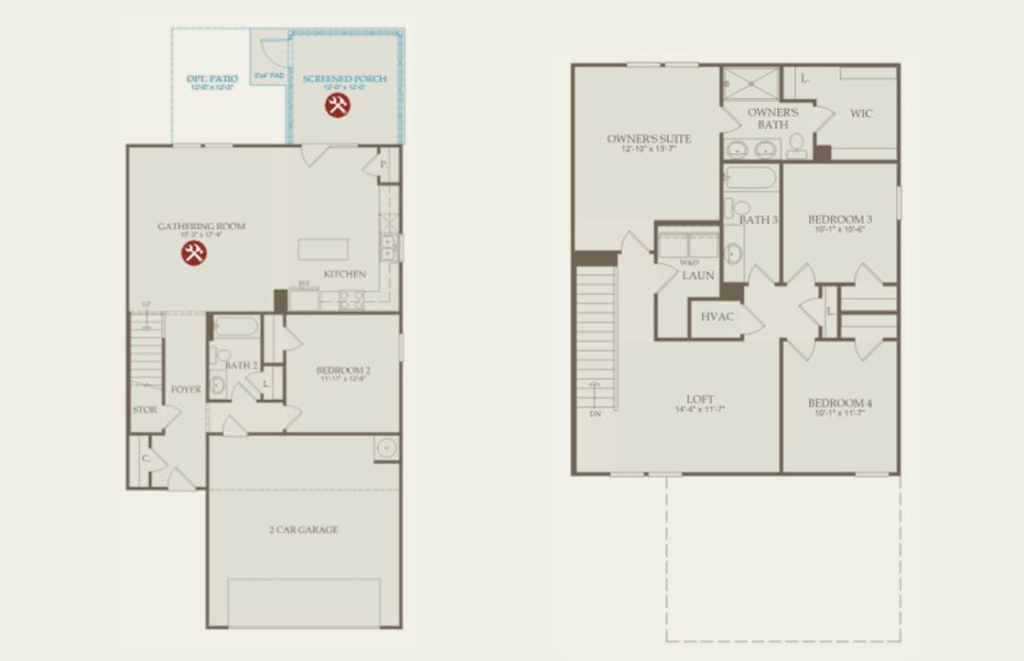 2D floor plan layout of this home in Grand Arbor, Blythewood, SC (Image 4). 2D floor plan layout of this home in Grand Arbor, Blythewood, SC (Image 4).