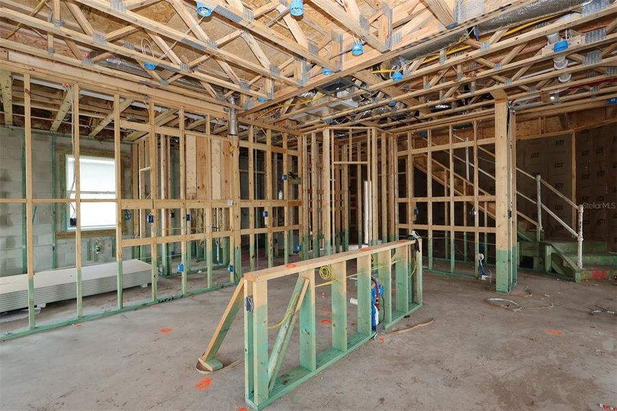 In-progress construction of a new home in Center Lake on the Park, St. Cloud, FL (Image 17).
