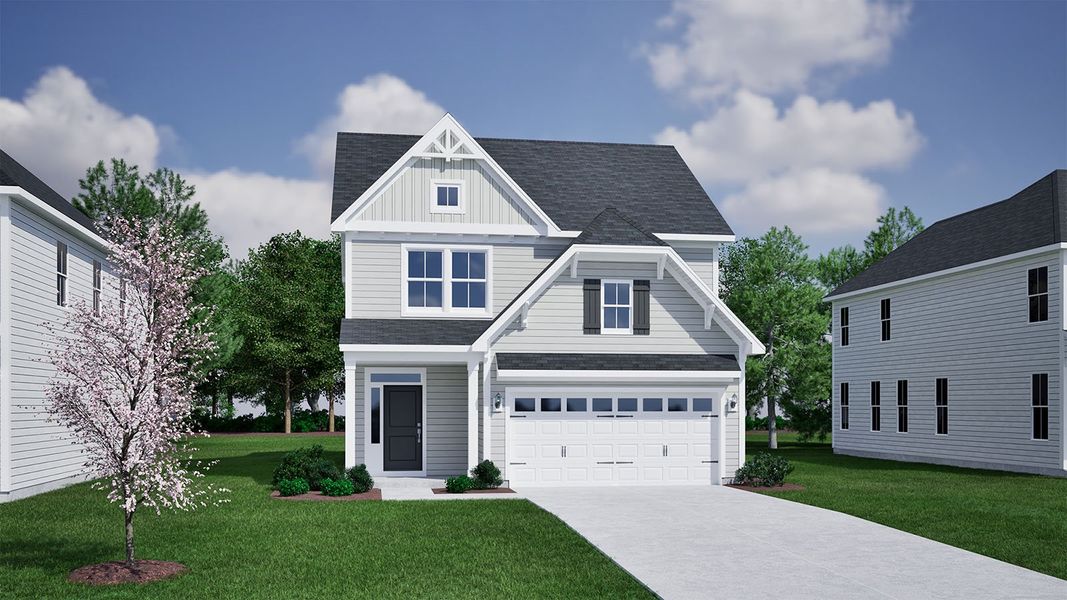 Representative exterior photo of a completed home built from the Bowen - Vanguard Collection by Mungo Homes in Porter Ridge, Elgin, SC (Image 8).