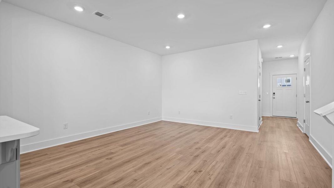 First-rate family room with thoughtful layout and superior connection to kitchen and dining spaces at Silo Ridge