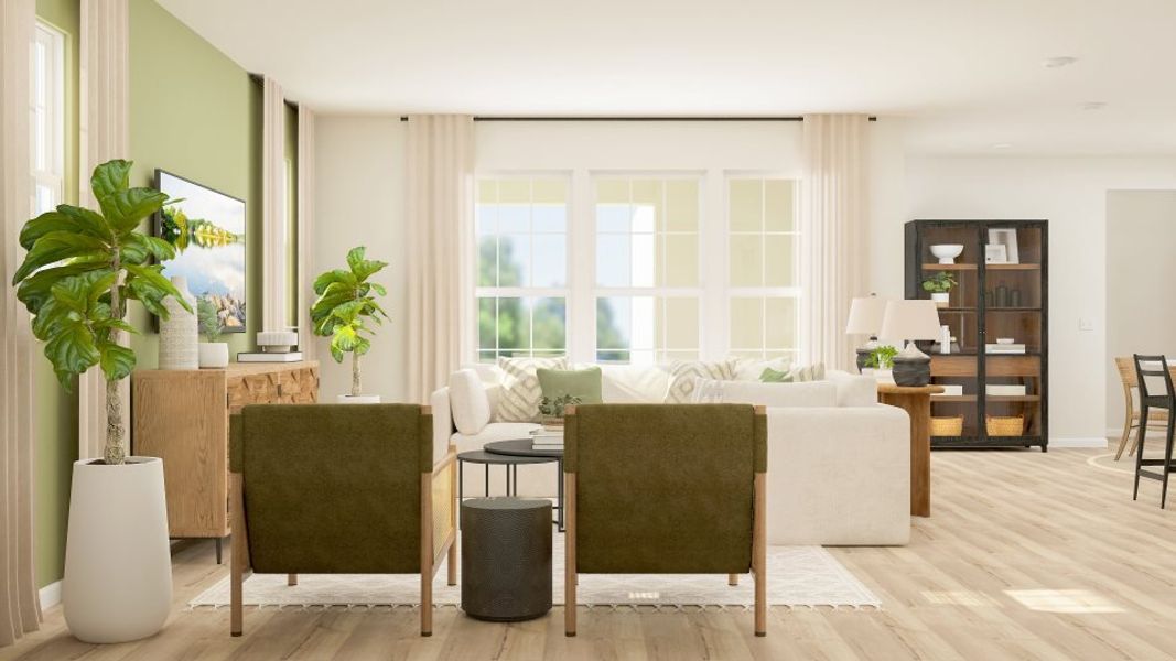 Representative furnished interior of a home built from the Hickory by Lennar in Elizabeth: Arbor, Fort Mill (Image 18).