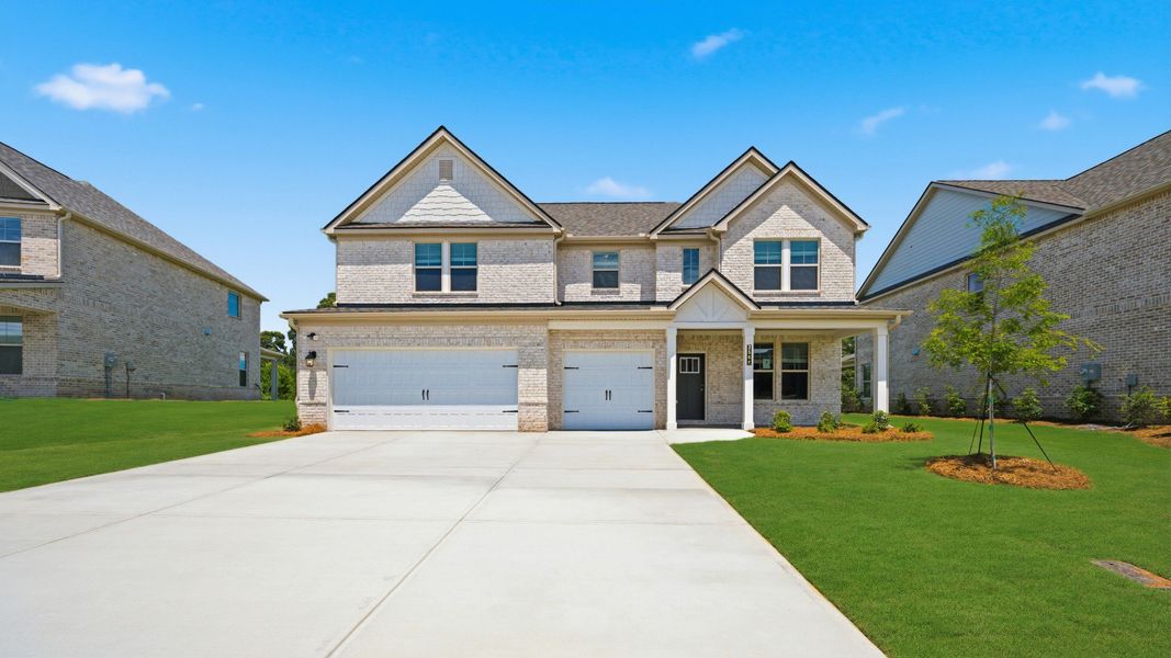 Representative exterior photo of a completed home built from the Isabella II by DRB Homes in Adagio, Dacula, GA (Image 27). Representative exterior photo of a completed home built from the Isabella II by DRB Homes in Adagio, Dacula, GA (Image 27).