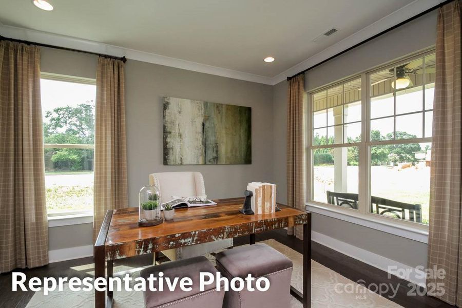 Office with French Doors