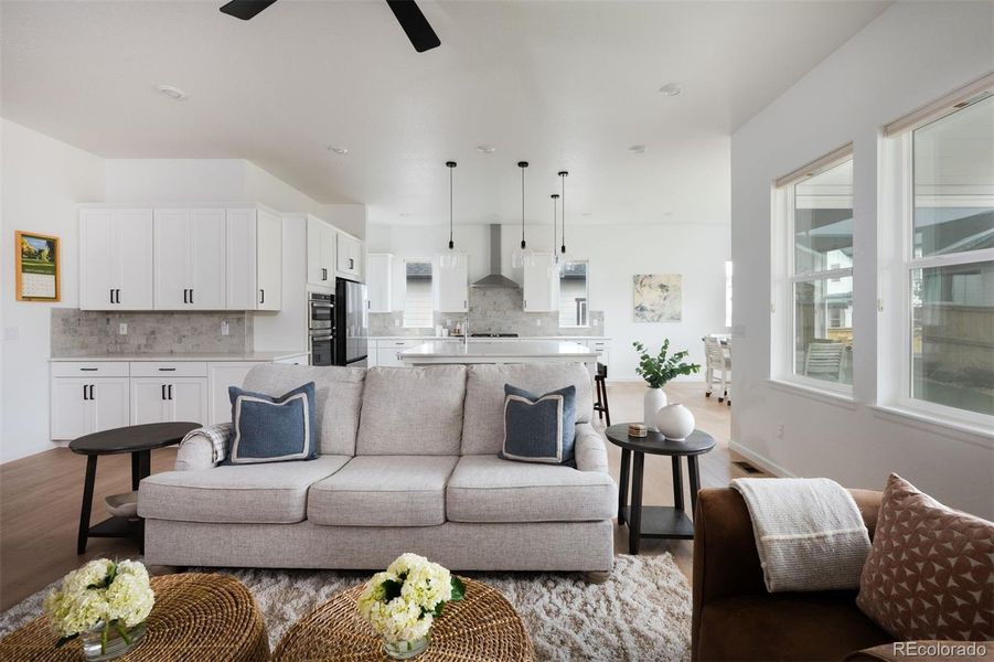 Furnished interior view inside a new home in Trailstone Destination Collection, Arvada (Image 8).