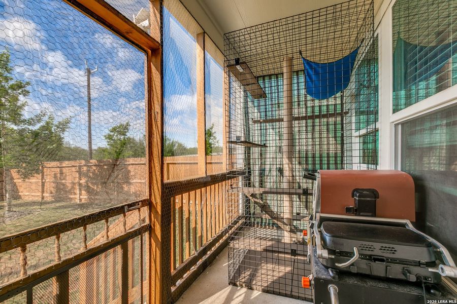 Exterior details and patio area of a home in Redbird Ranch, San Antonio (Image 21).