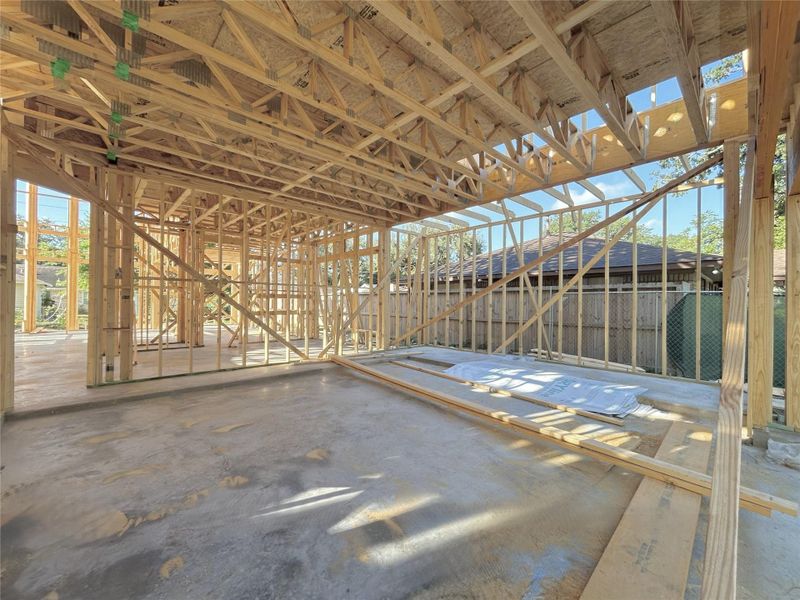 2-Car Garage with Extra Storage Space. Construction Photo as of 8-17-2026