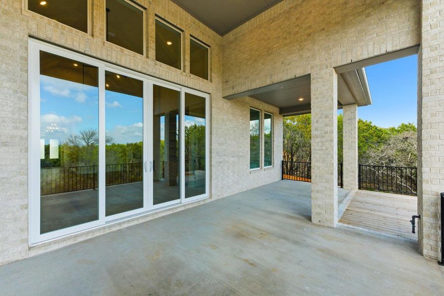 Exterior details and patio area of a home in Parkside On The River, Georgetown (Image 3).