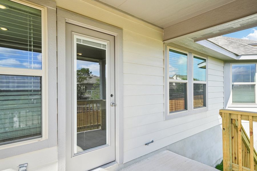 Back exterior of the Preston floorplan at a Meritage Homes community.