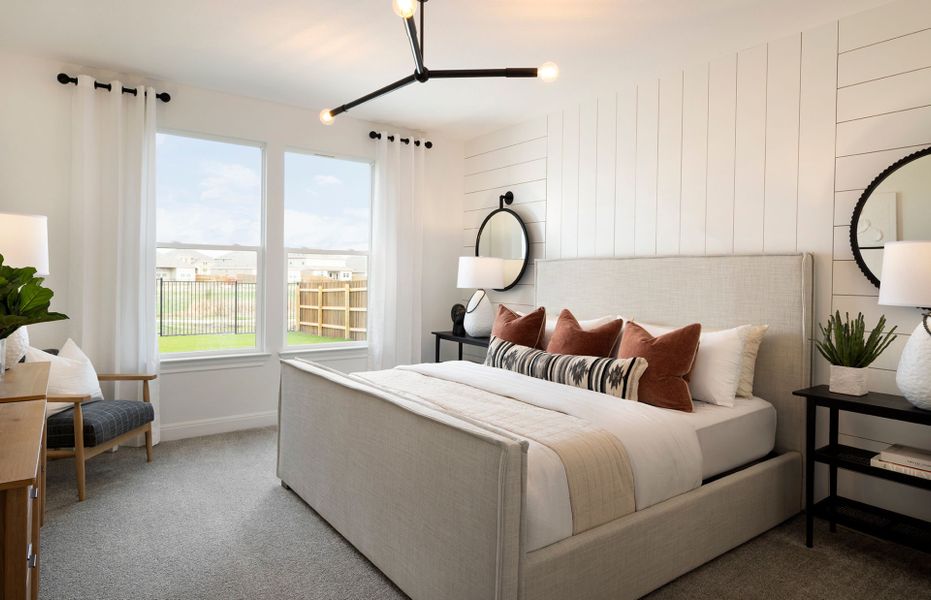 Representative furnished interior of a home built from the Gustine by Pulte Homes in Saddleback at Santa Rita Ranch, Liberty Hill (Image 186).