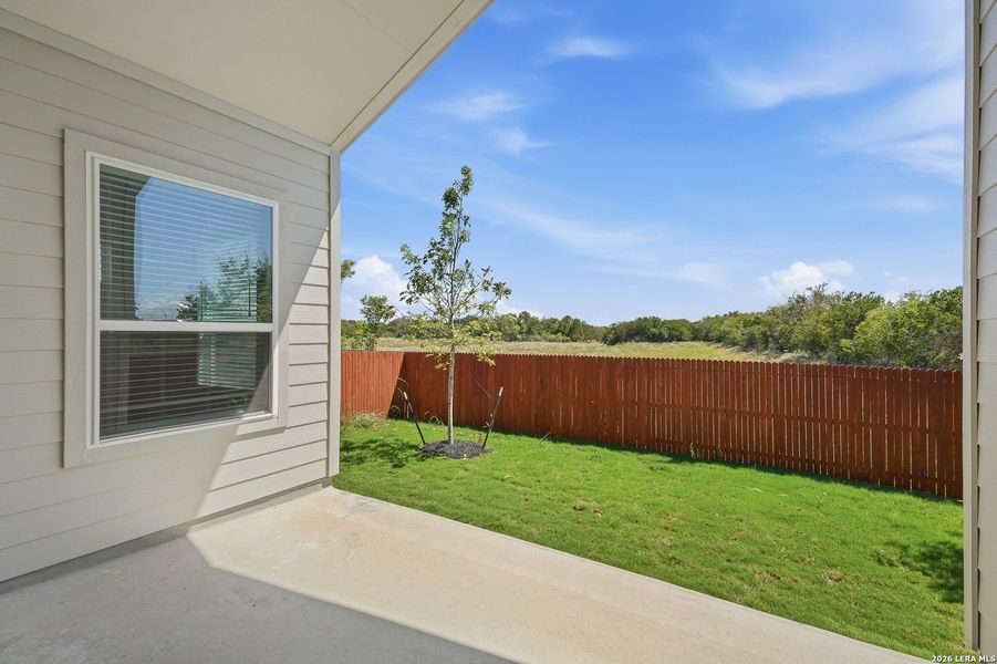Exterior details and patio area of a home in Stillwater Ranch, San Antonio (Image 25).