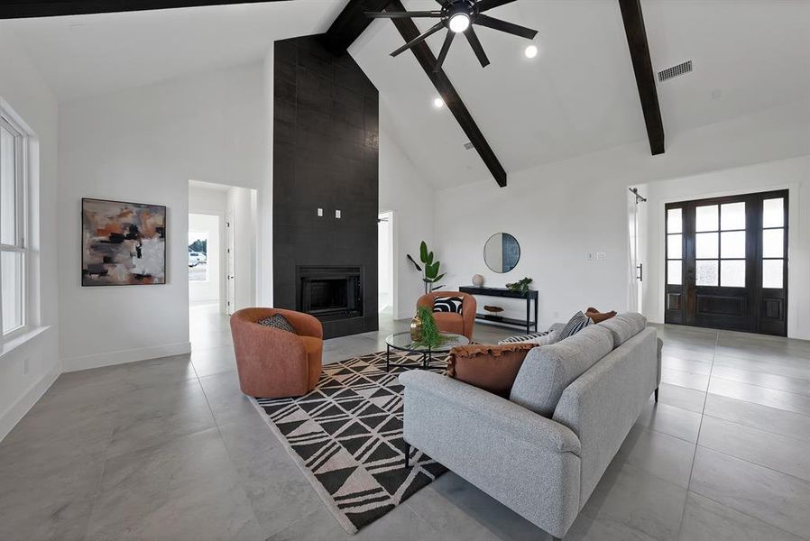 Furnished interior view inside a new home in , Celeste (Image 27).