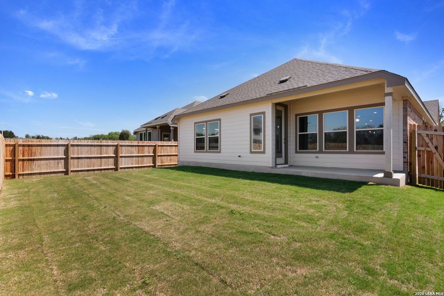 Exterior details and patio area of a home in Clear Creek, New Braunfels (Image 15).