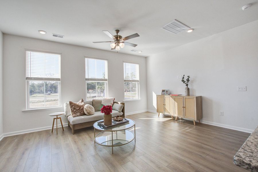 Furnished interior view inside a new home in Clear Springs Townhomes, North Charleston (Image 25).
