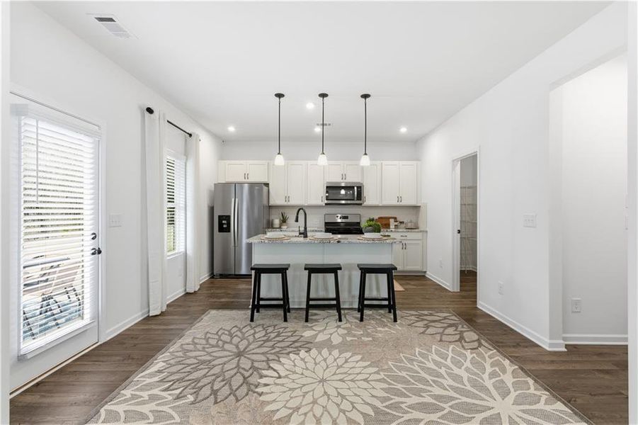 Furnished interior view inside a new home in Meadow Pines, Dallas (Image 9). Furnished interior view inside a new home in Meadow Pines, Dallas (Image 9).