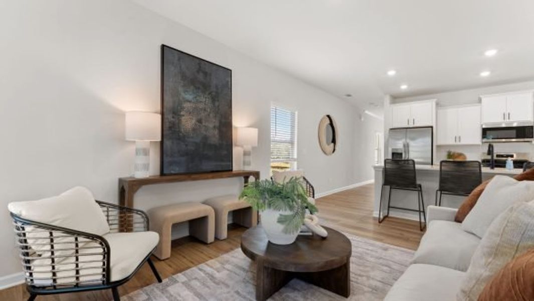 Representative furnished interior of a home built from the Kinsley by Piedmont Residential in Magnolia Trace, Flowery Branch (Image 4).