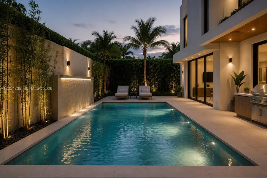 Exterior details and patio area of a home in , Miami (Image 3). Exterior details and patio area of a home in , Miami (Image 3).