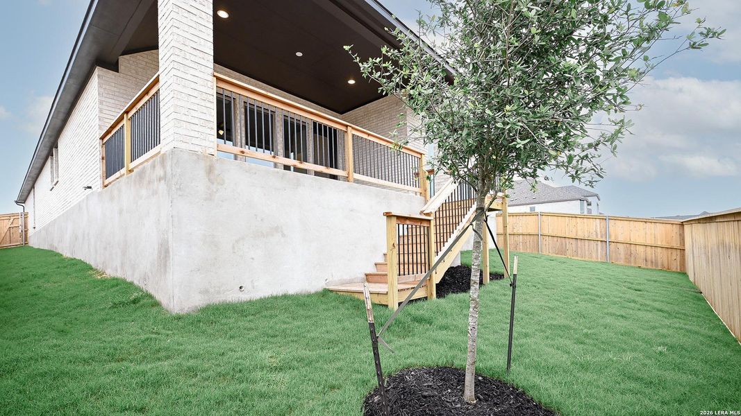 Exterior details and patio area of a home in Mayfair, New Braunfels (Image 3).