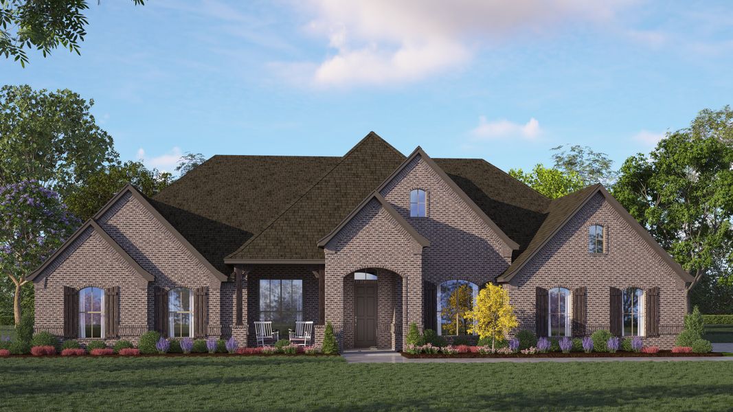Representative exterior photo of a completed home built from the Concept 3634 by Landsea Homes in Paloma Ranch, New Fairview, TX (Image 6).
