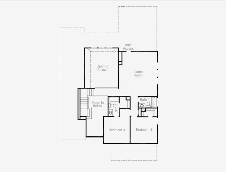 2D floor plan layout of this home in Parmer Ranch, Georgetown, TX (Image 15).
