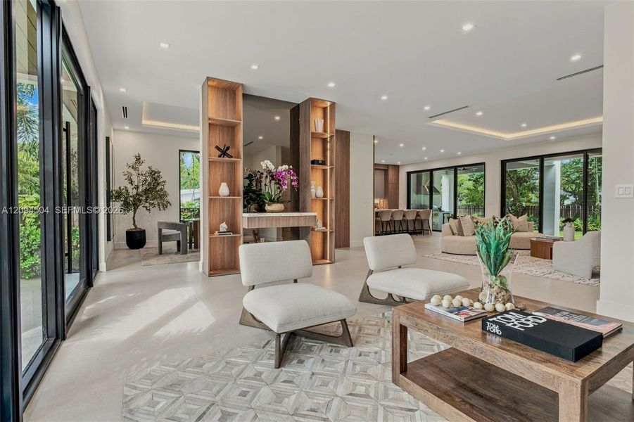 Furnished interior view inside a new home in , South Miami (Image 53).