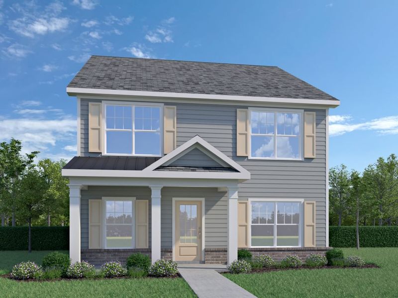 Representative exterior photo of a completed home built from the Brantley by Piedmont Residential in Magnolia Trace, Flowery Branch, GA (Image 4). Representative exterior photo of a completed home built from the Brantley by Piedmont Residential in Magnolia Trace, Flowery Branch, GA (Image 4).