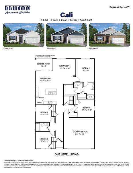 2D floor plan layout of this home in Owens Ridge, Lexington, NC (Image 3).
