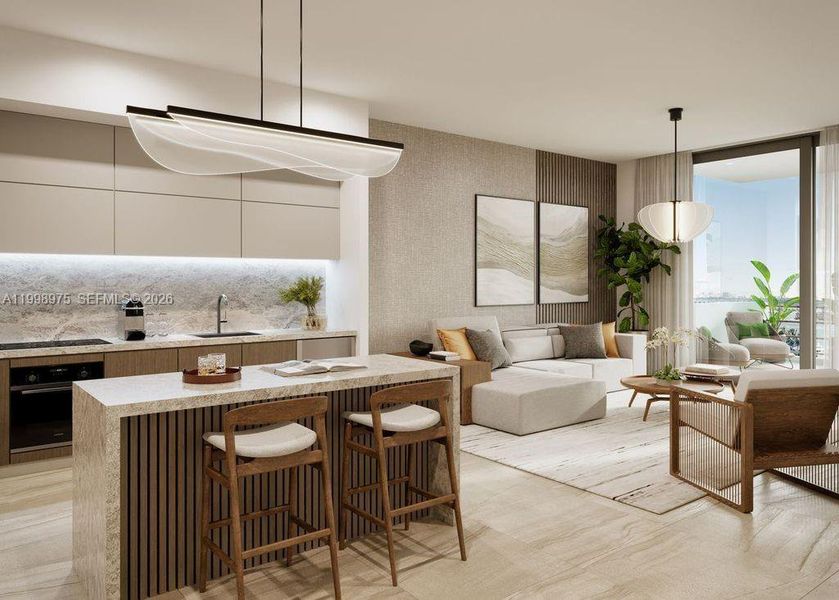 Furnished interior view inside a new home in , North Bay Village (Image 5).