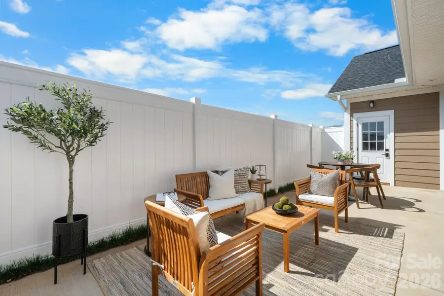 Exterior details and patio area of a home in , Hickory (Image 4).