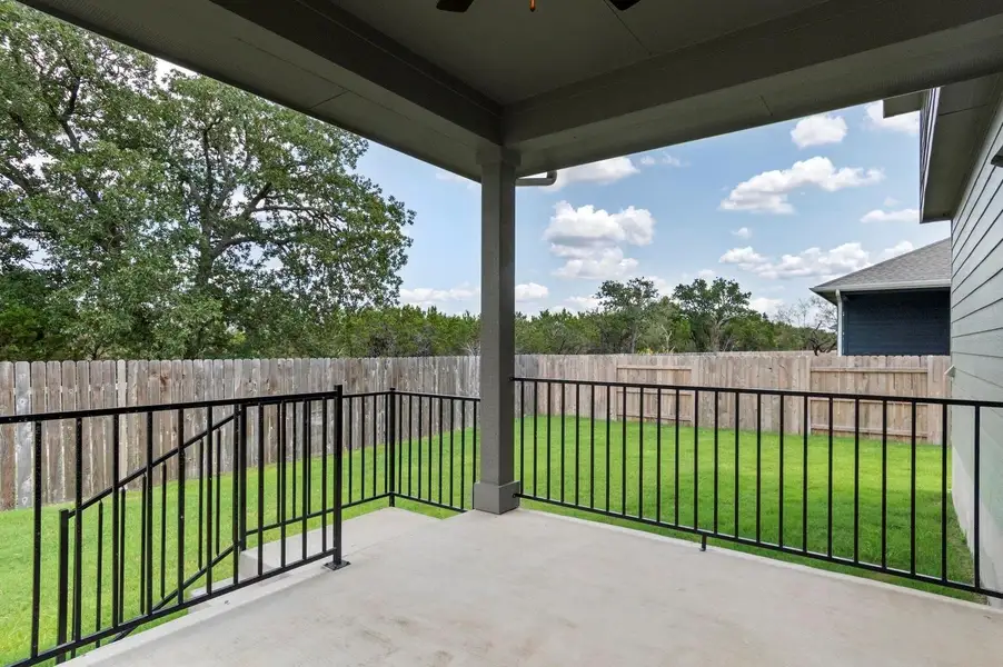 Exterior details and patio area of a home in Grande Estates, Bertram (Image 3). Exterior details and patio area of a home in Grande Estates, Bertram (Image 3).