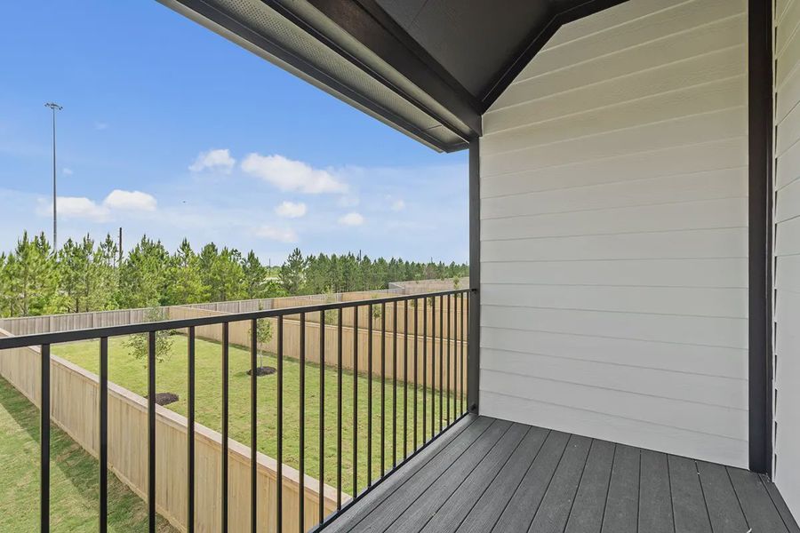 Exterior details and patio area of a home in Bridgeland Chateaus, Cypress (Image 3).