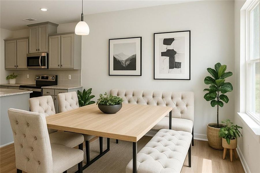 Furnished interior view inside a new home in The Hills at Cedar Creek, Winder (Image 15).