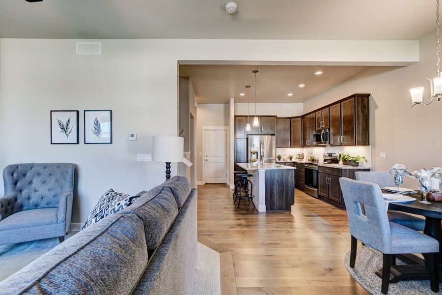Representative furnished interior of a home built from the The Camden by Landmark Homes in The Lakes at Centerra, Loveland (Image 5). Representative furnished interior of a home built from the The Camden by Landmark Homes in The Lakes at Centerra, Loveland (Image 5).