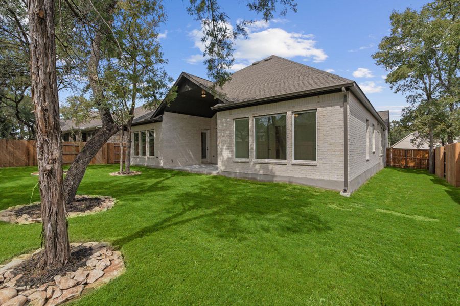 Rear of Home and Private Backyard