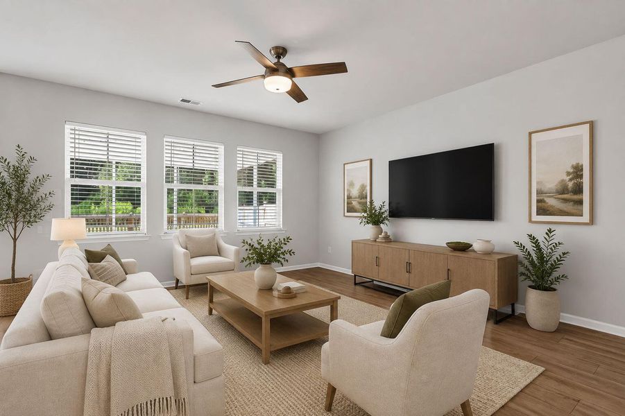 Furnished interior view inside a new home in Sweetgrass at Summers Corner, Summerville (Image 7).