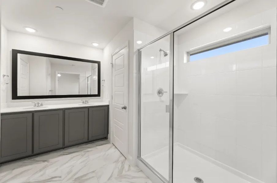 Front exterior of a new home in Sereno Oaks at Buckner Terrace, Dallas, TX, highlighting curb appeal (Image 24).