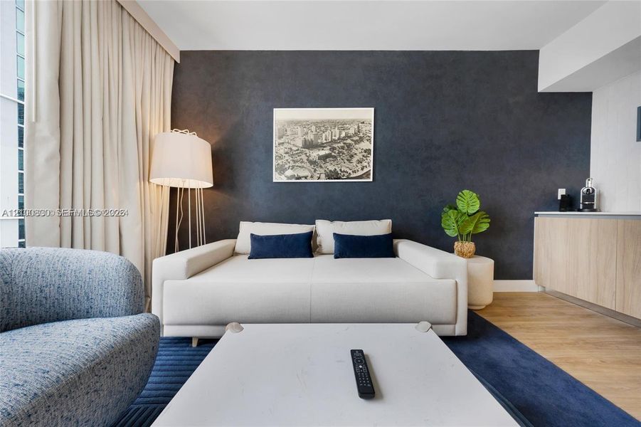 Furnished interior view inside a new home in , Miami (Image 10).