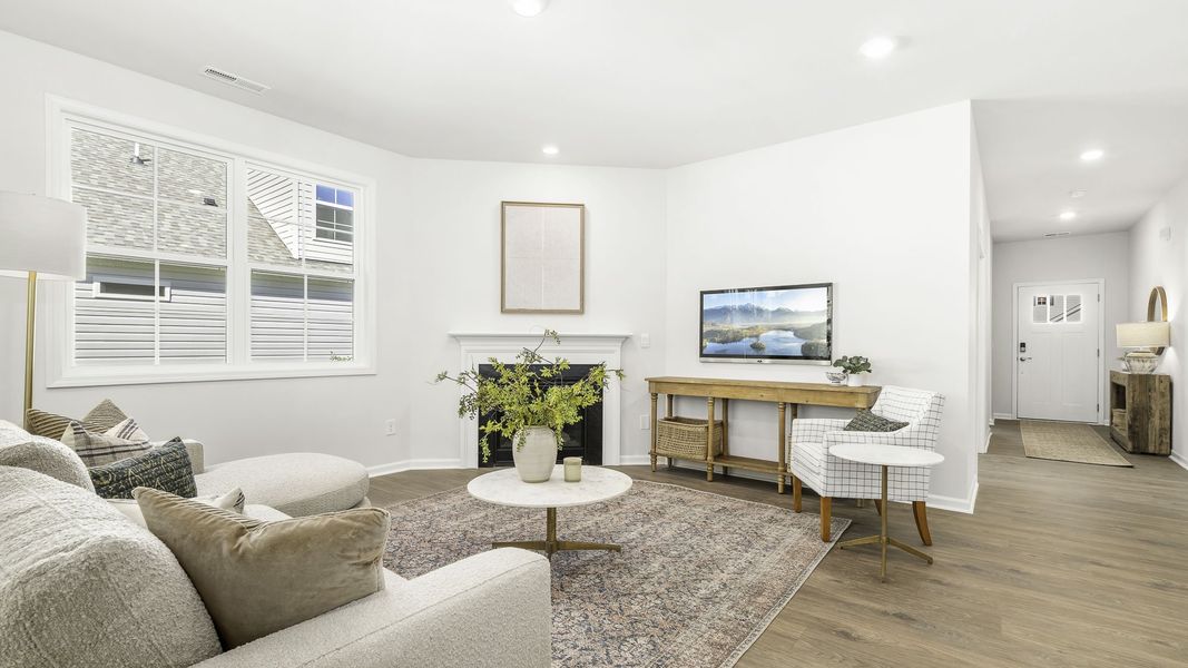 Furnished interior view inside a new home in The Villas at Kinsley, Jamestown (Image 8).