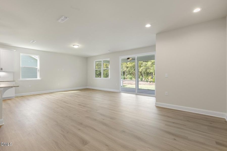 spacious family room