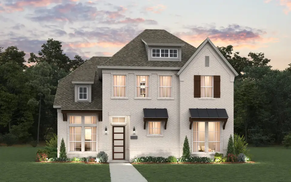 Representative exterior photo of a completed home built from the Medina – 50' by Chesmar Homes in The Grove Frisco, Frisco, TX (Image 4).