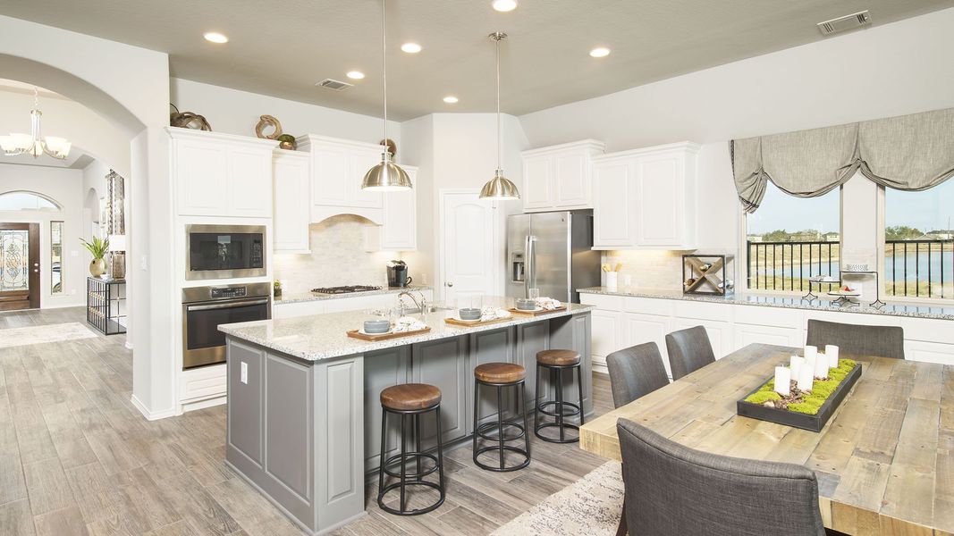 Representative furnished interior of a home built from the 2529W by Perry Homes in Santa Rita Ranch - Eldorado, Liberty Hill (Image 17). Representative furnished interior of a home built from the 2529W by Perry Homes in Santa Rita Ranch - Eldorado, Liberty Hill (Image 17).