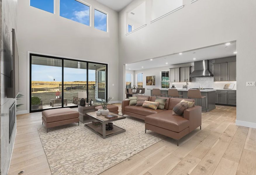 Homesite 3703 Great Room, Kitchen + Dining - Virtually Staged - 6 of 28