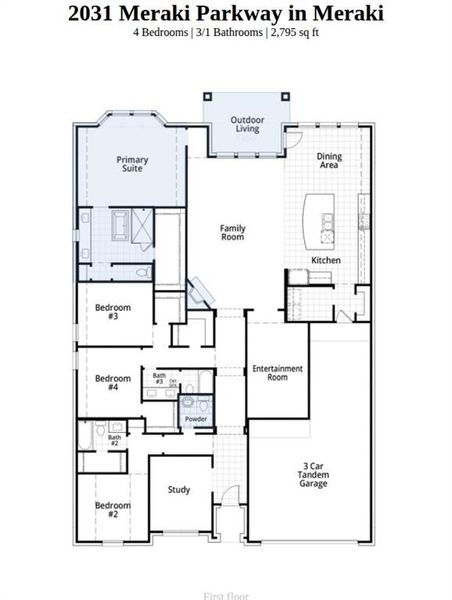 2D floor plan layout of this home in Meraki, McLendon-Chisholm, TX (Image 4).