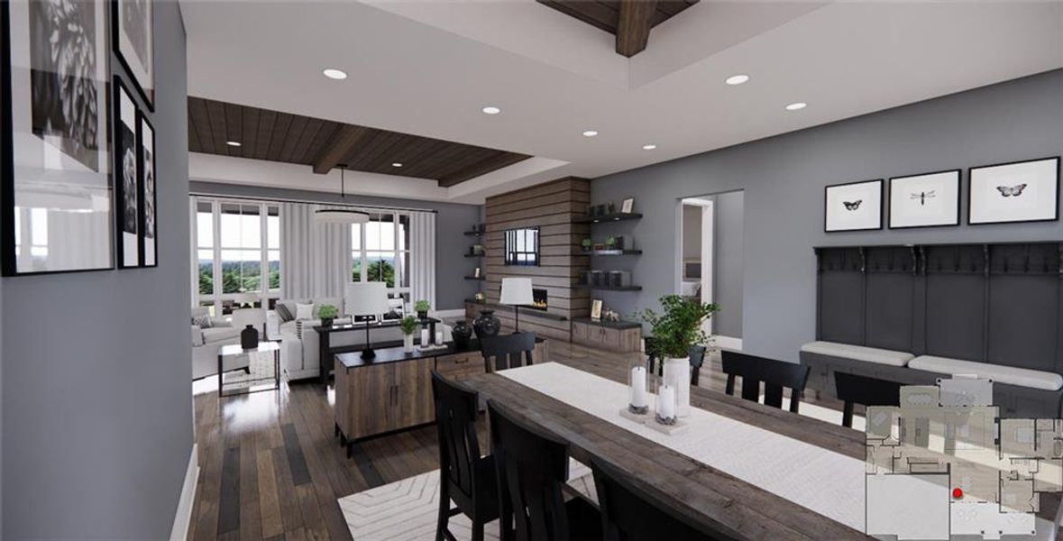 Furnished interior view inside a new home in , Ellijay (Image 16).