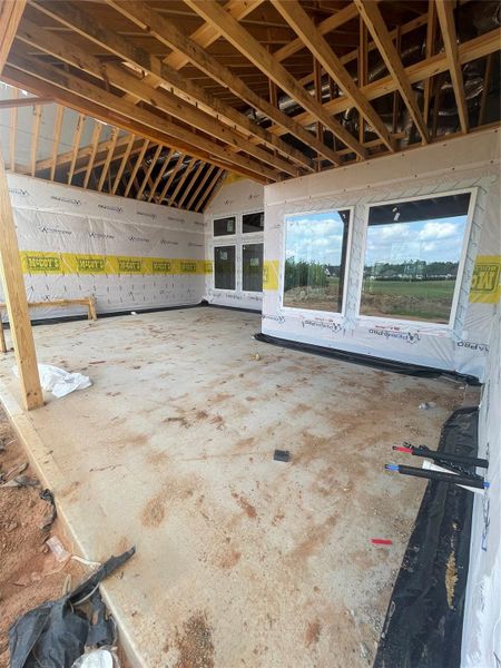 Covered patio with a gas stub out Covered patio with a gas stub out