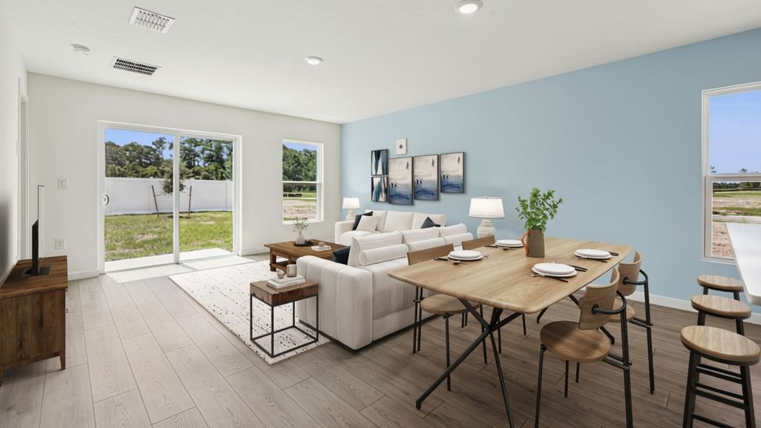 Representative furnished interior of a home built from the Greenbriar by D.R. Horton in Harmony West, St. Cloud (Image 5).