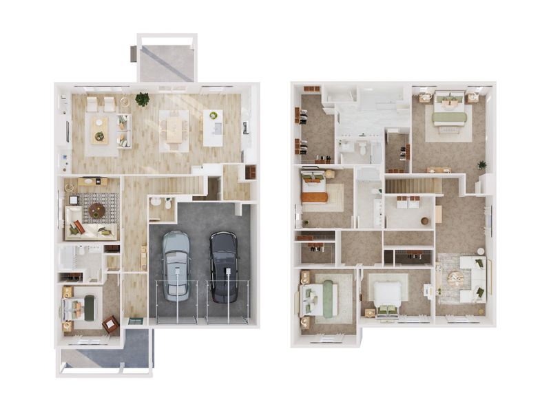 2D floor plan layout of this home in Station Hill - Estate Series, Franklin, TN (Image 3).