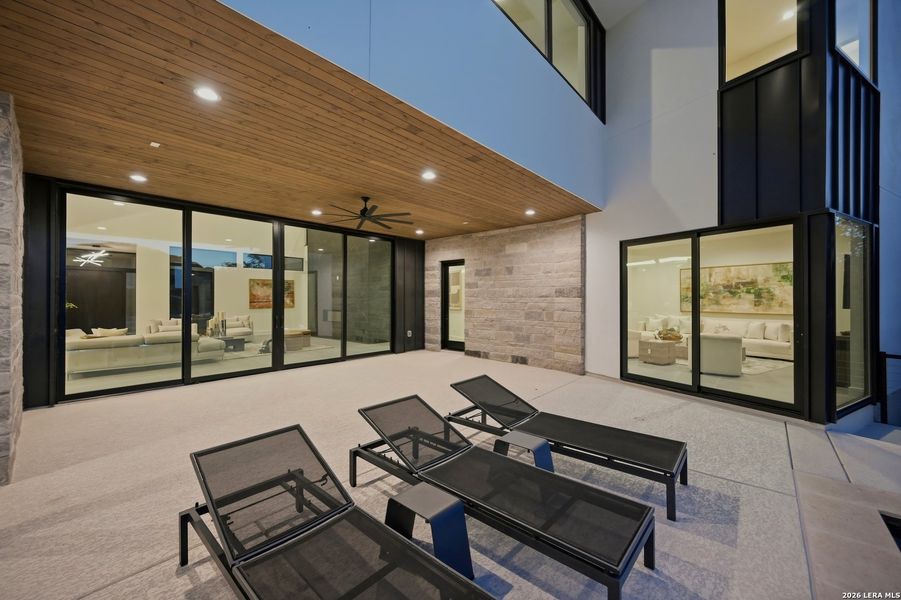 Exterior details and patio area of a home in , San Antonio (Image 38).