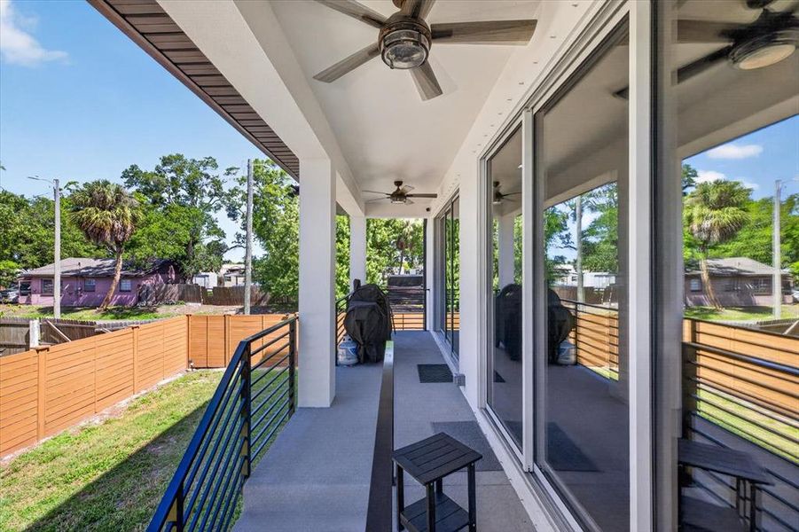 Exterior details and patio area of a home in , Tampa (Image 32).