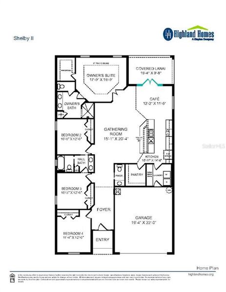 2D floor plan layout of this home in Marion Oaks, Ocala, FL (Image 2).